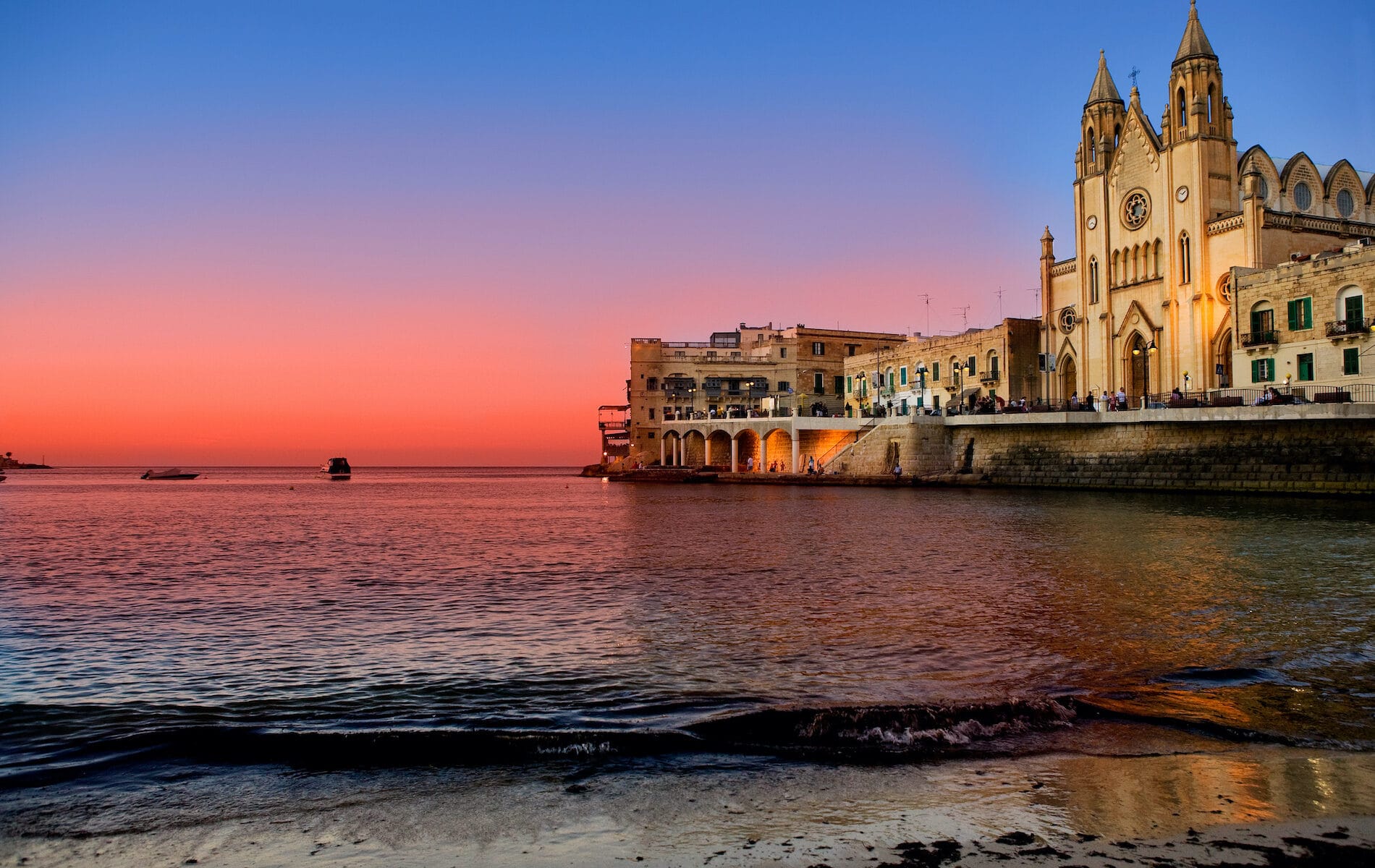 St. Julians Bay in Malta